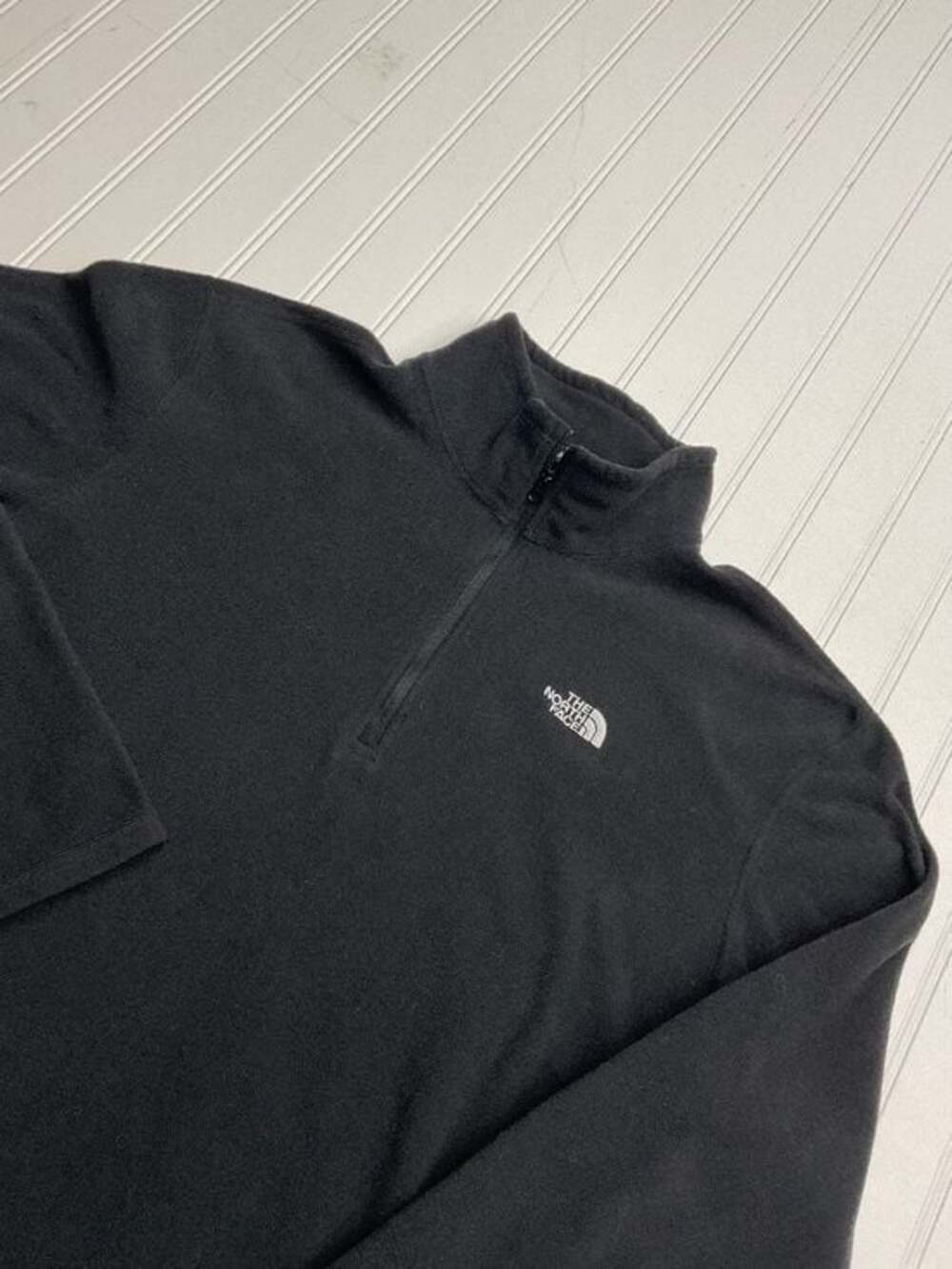 The North Face Black Glacier Fleece Quarter Zip Pullover Men's XL Fits Like Larg